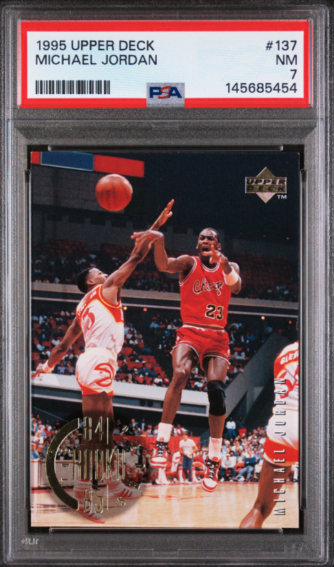 1995 UPPER DECK #137 MICHAEL JORDAN PSA 7
