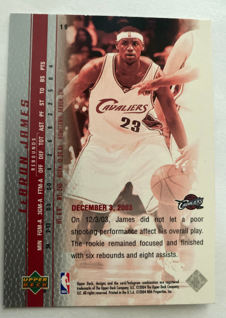 LeBron James Phenomenal Beginning #19
