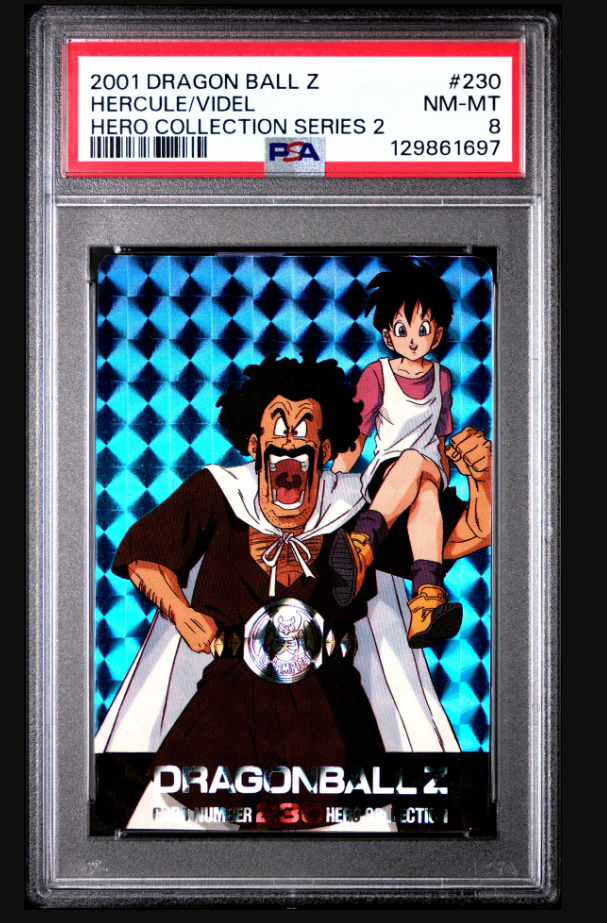 2001 DRAGON BALL Z HERO COLLECTION SERIES 2 230 HERCULE/VIDEL PSA 8