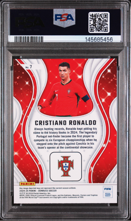 2024-25 PANINI DONRUSS FIFA MAGICIANS #7 CRISTIANO RONALDO PSA 8