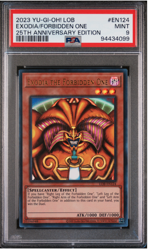 2023 Yu-Gi-Oh! LOB - Exodia the Forbidden One (25th Anniversary Edition) - PSA 9 MINT