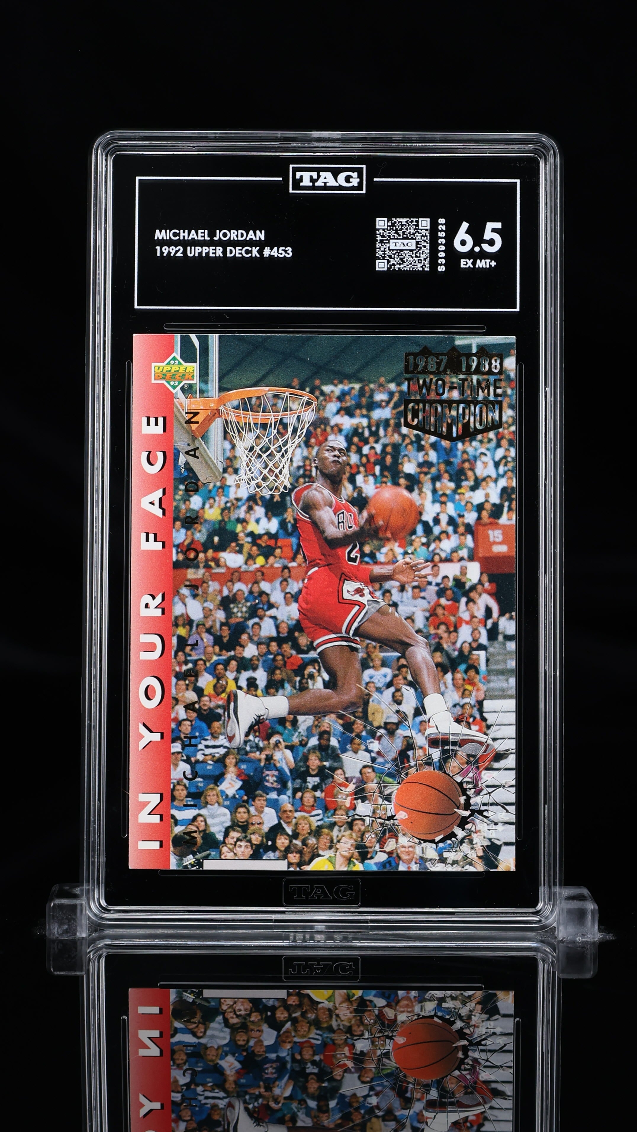 Michael Jordan In Your Face 1992 Upper Deck Tag 6.5