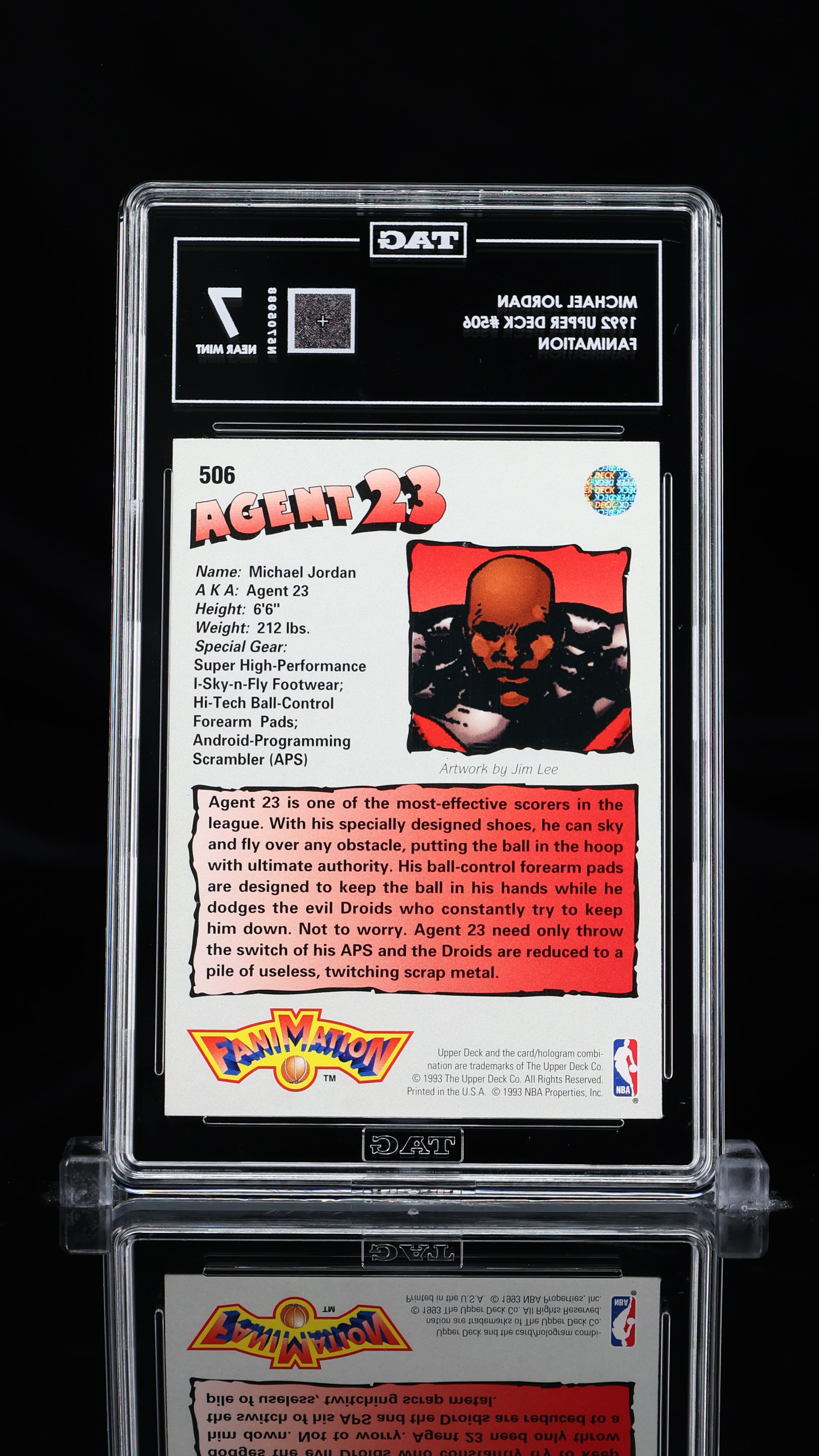 1992 Upper Deck Michael Jordan Fanimation #506 – TAG Grading 7 (Near Mint)
