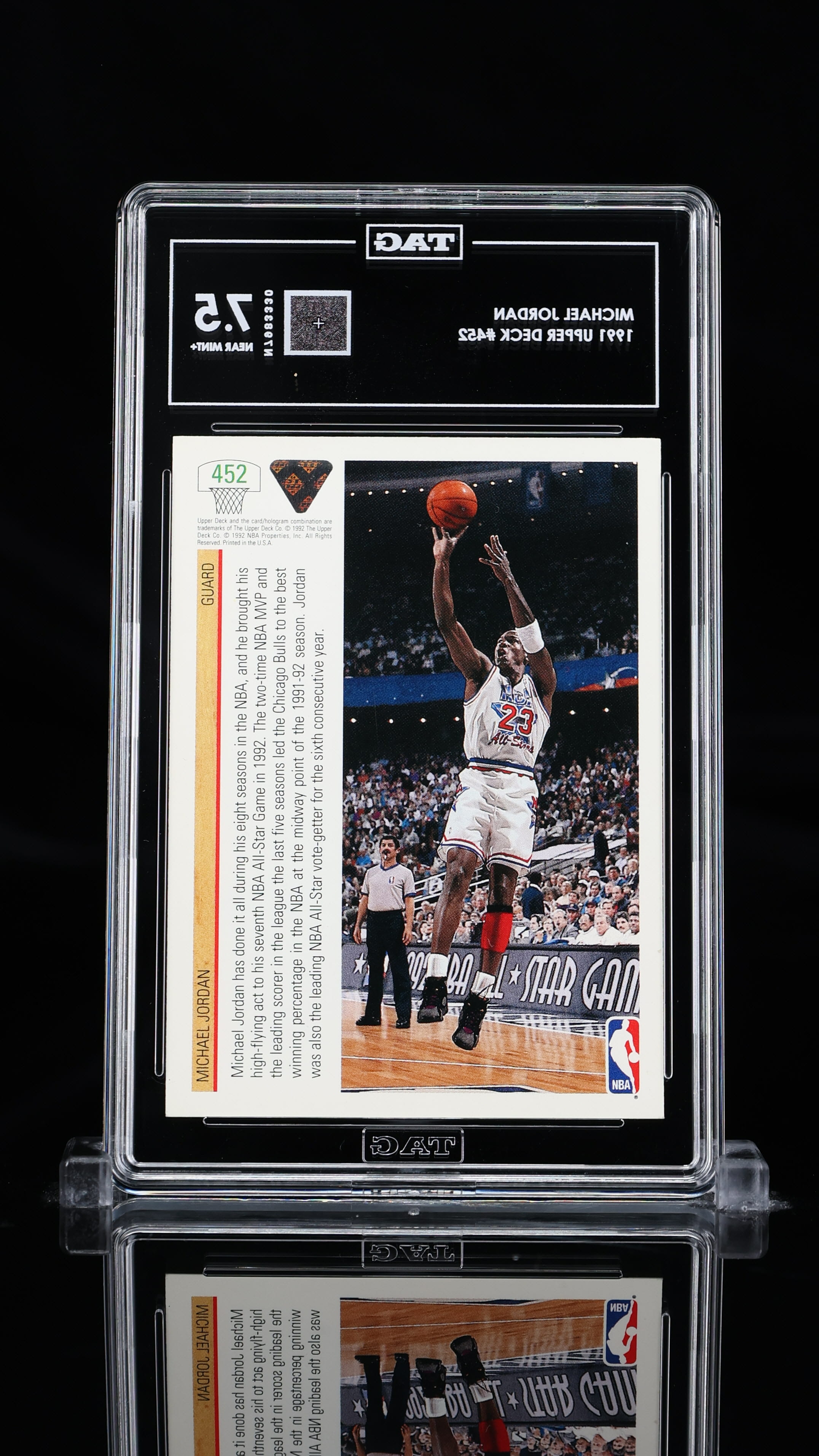 Michael Jordan 1991 Upper Deck #452 – East All-Star (TAG Graded 7.5 Near Mint+)