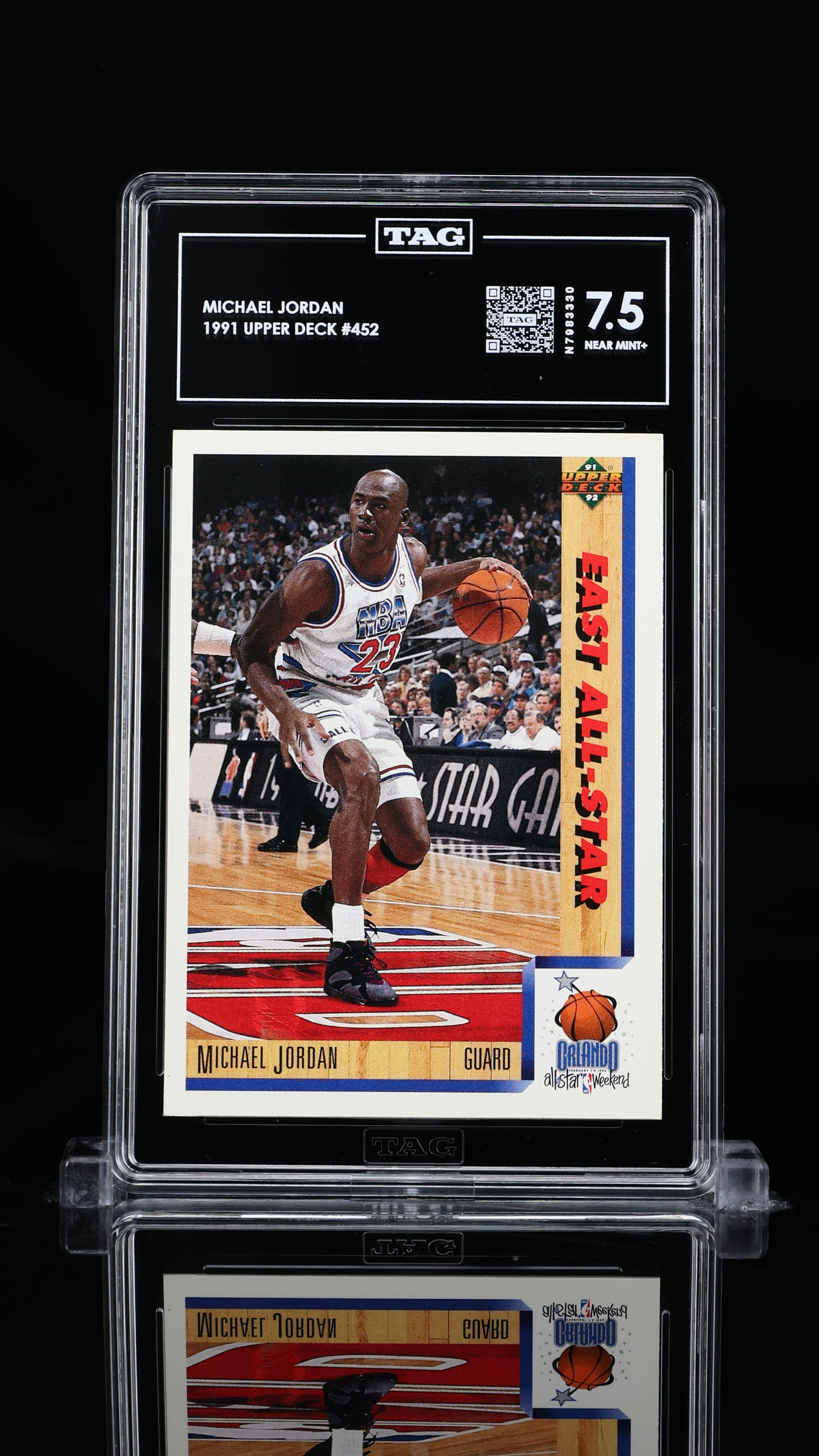 Michael Jordan 1991 Upper Deck #452 – East All-Star (TAG Graded 7.5 Near Mint+)