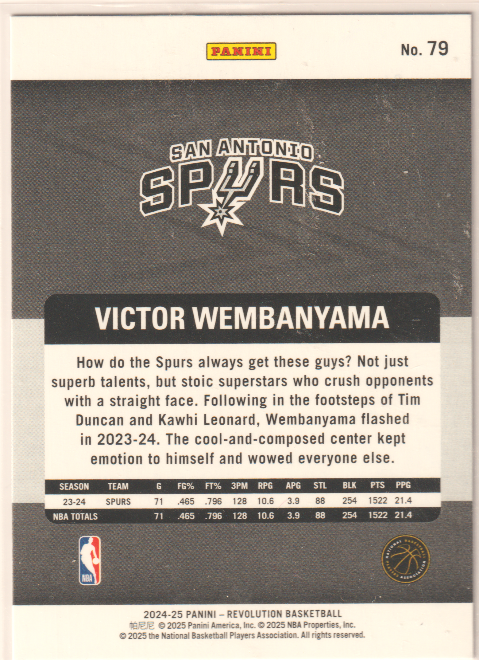 Victor Wembanyama Revolution #79 Panini