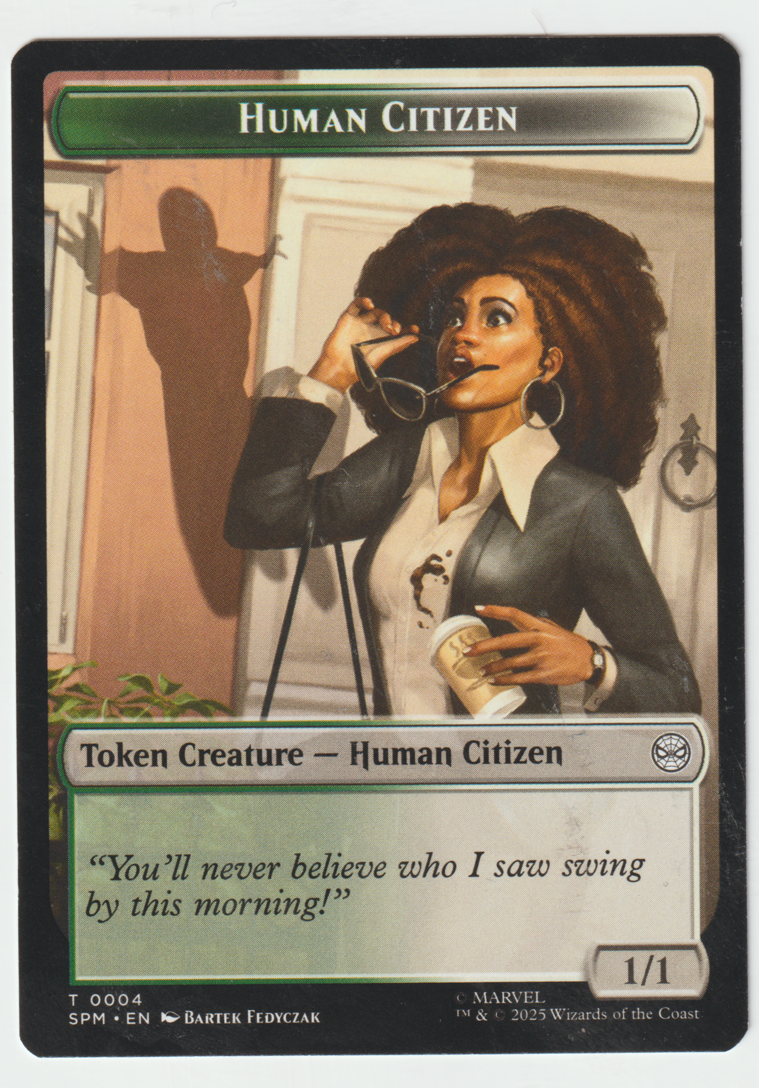 Treasure \\ Human Citizen Token-MTG Magic the Gathering Spiderman