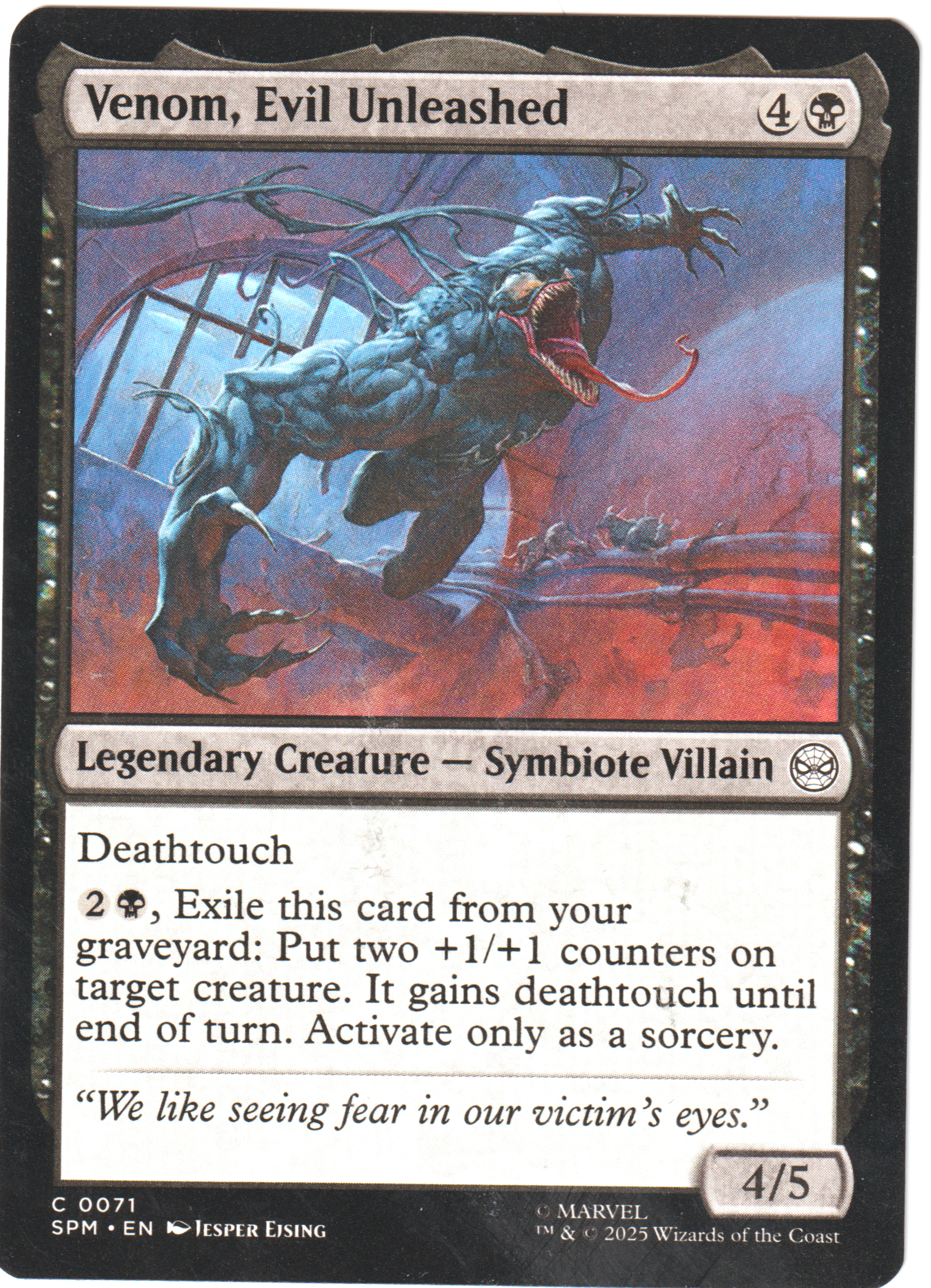 Venom, Evil Unleashed Magic The Gathering Spiderman
