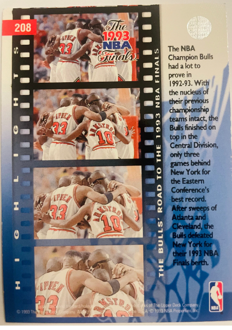 1993‑94 Upper Deck basketball card (#208)