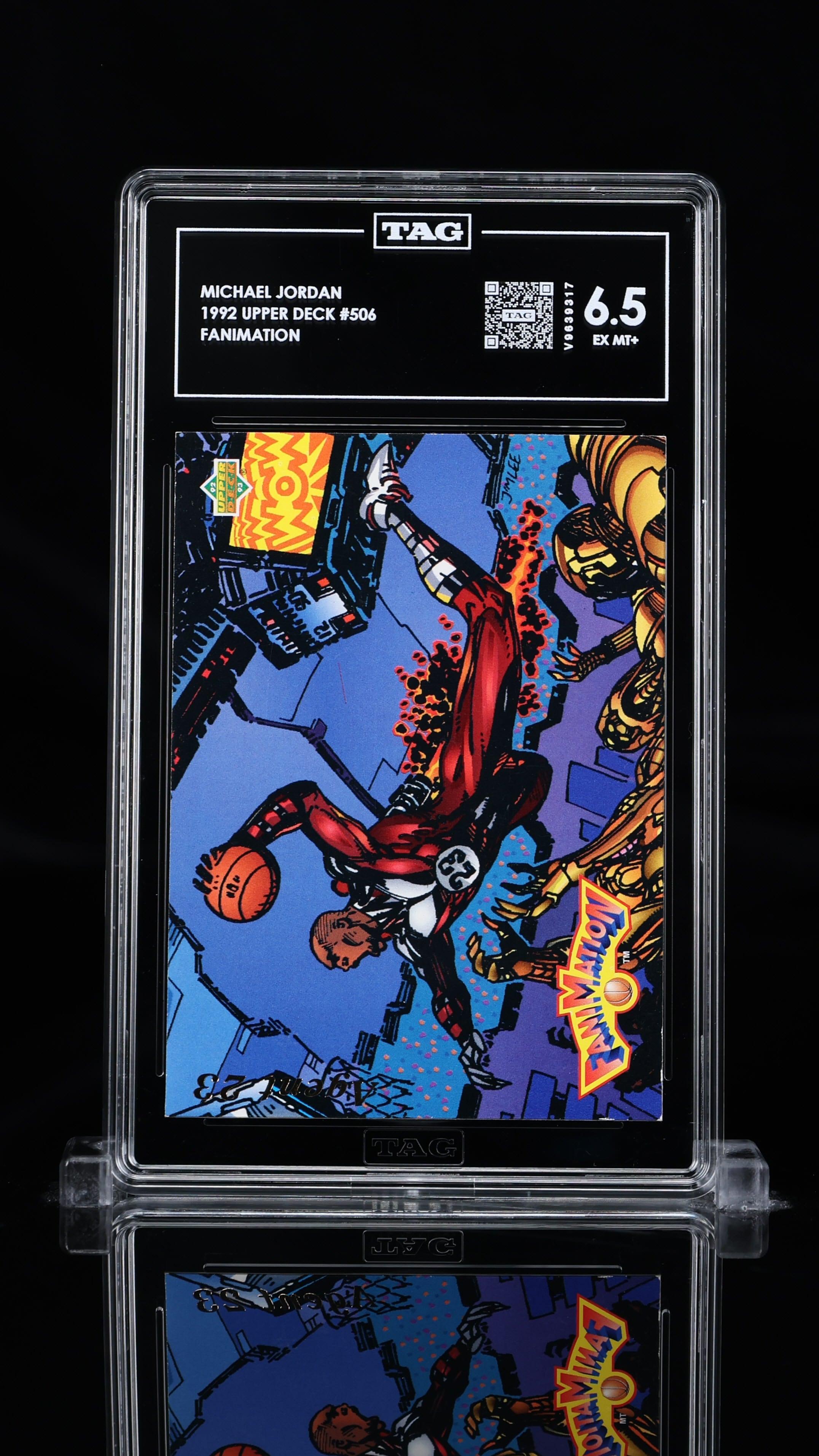 Michael Jordan 1992 Upper Deck #506 – Fanimation (TAG Graded 6.5 EX-MT+)