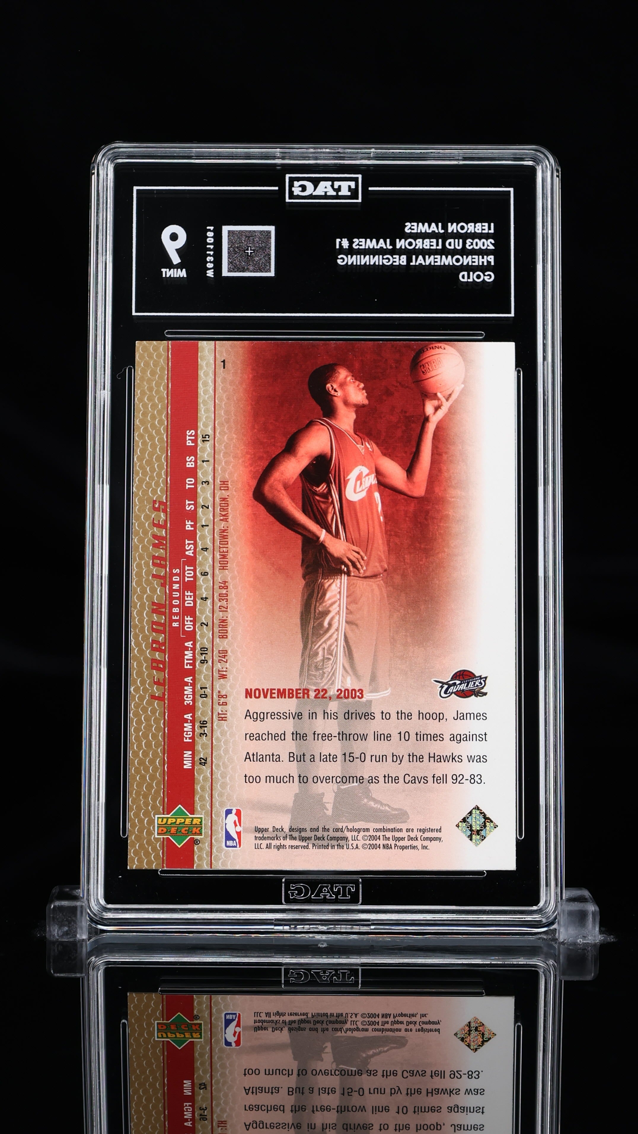 Lebron James Phenomenal Beginning #1 Gold TAG 9