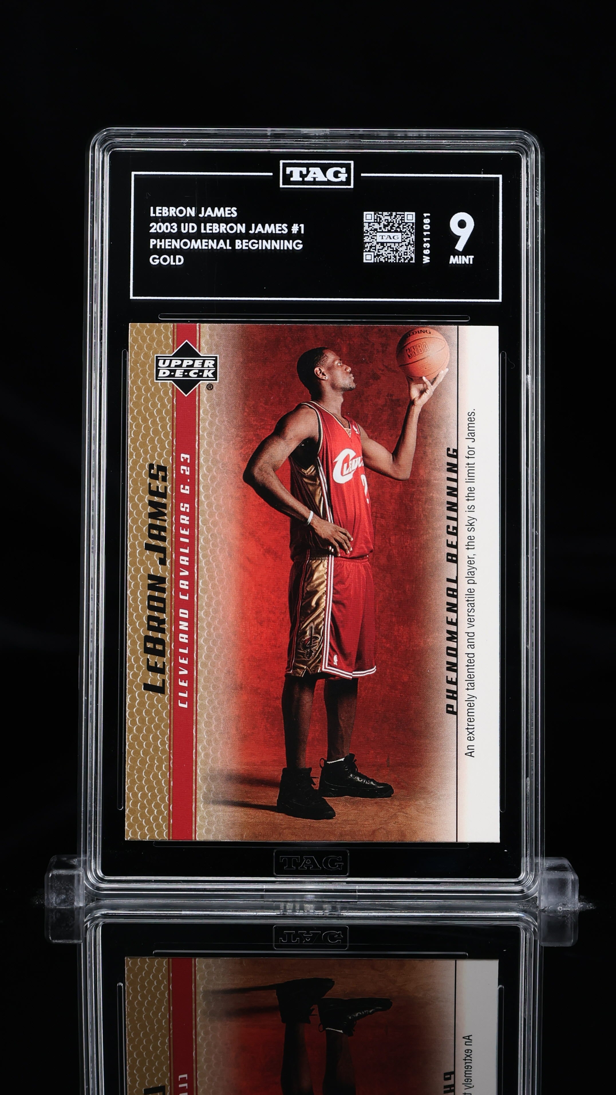 Lebron James Phenomenal Beginning #1 Gold TAG 9